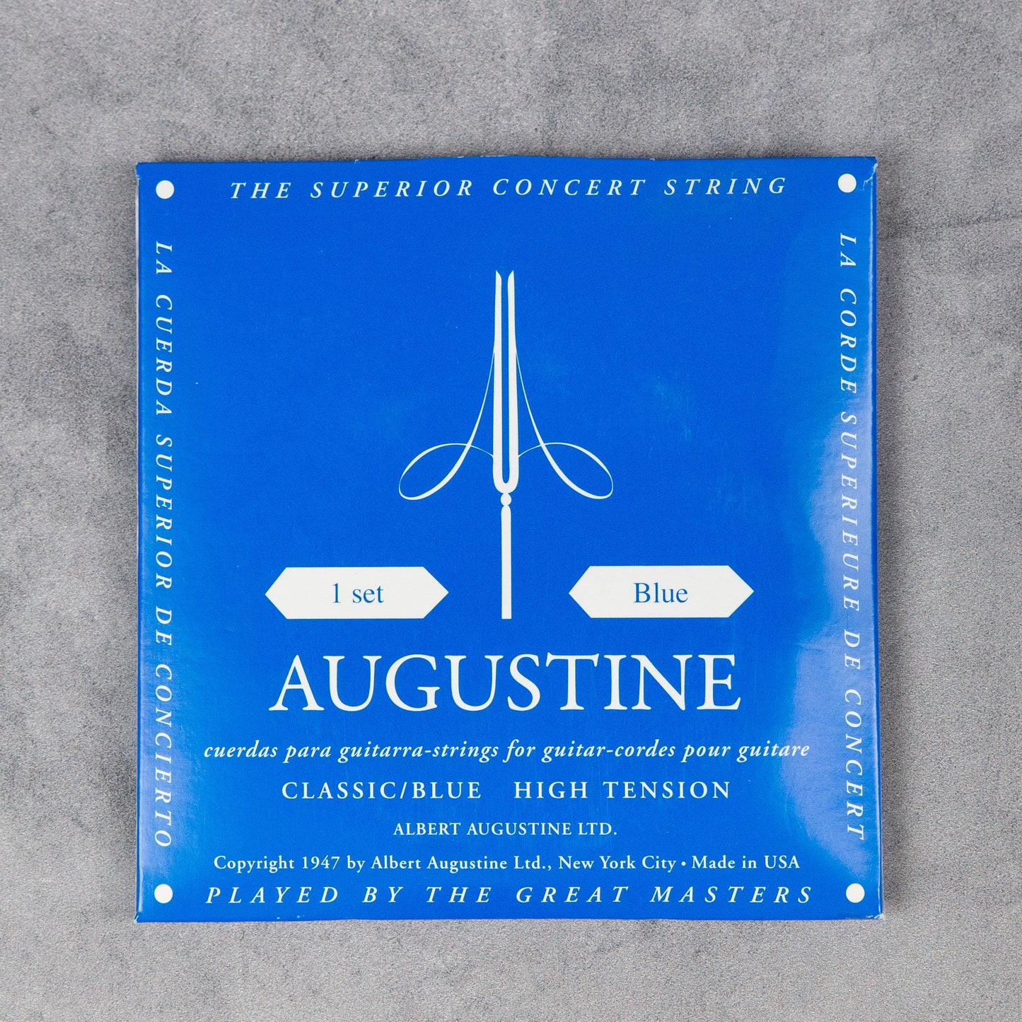 Augustine Classic Blue Nylon Classical Guitar Strings, High Tension