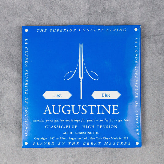 Augustine Classic Blue Nylon Classical Guitar Strings, High Tension