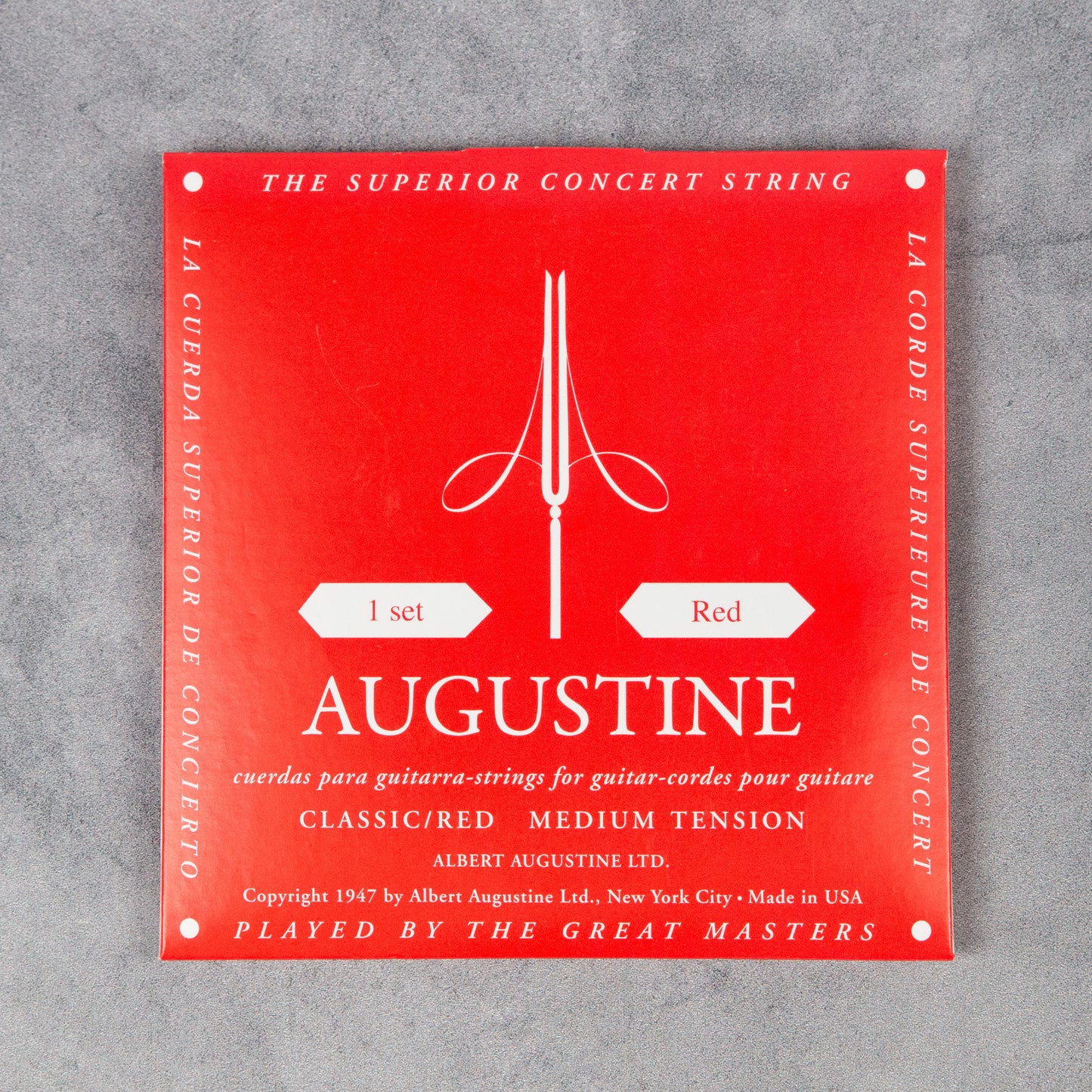 Augustine Classic Red Nylon Classical Guitar Strings, Medium Tension