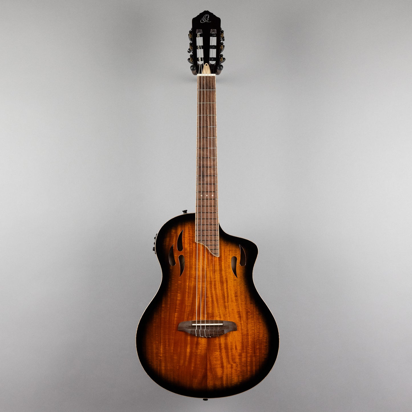 Ortega TourPlayer Deluxe Nylon String Guitar, Acacia Burst Top