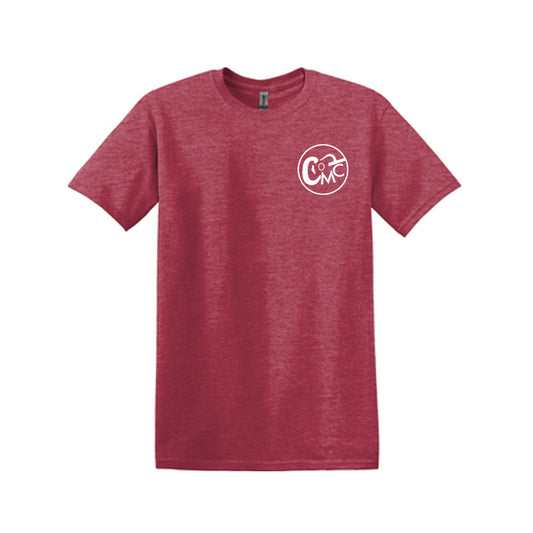 CMC Softstyle Logo T-Shirt, Heather Cardinal