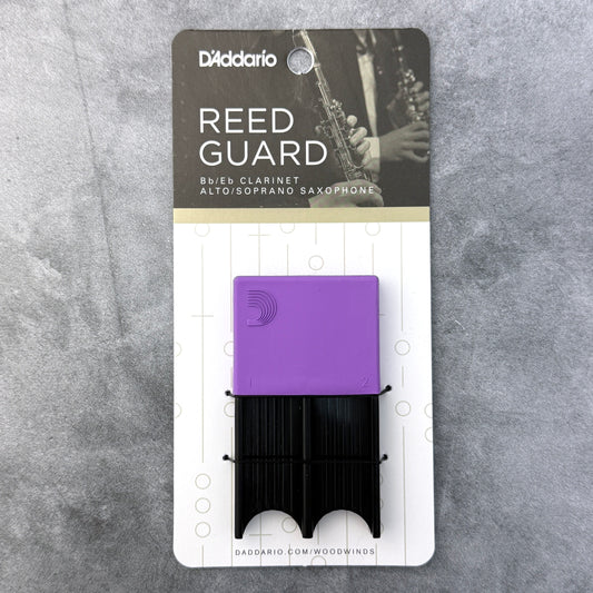 D'Addario Alto Sax/Clarinet Reed Guard, Purple (Holds 4 Reeds)