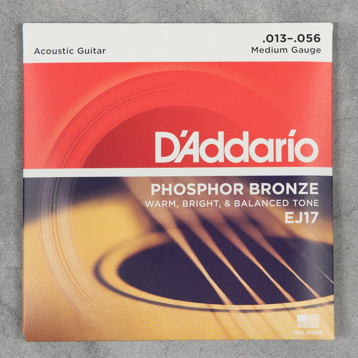 D'Addario EJ17 Phosphor Bronze Acoustic Guitar Strings, Medium, 13-56