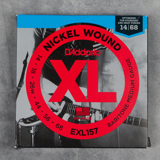 D'Addario EXL157 Baritone Electric Guitar Strings, Medium, 14-68
