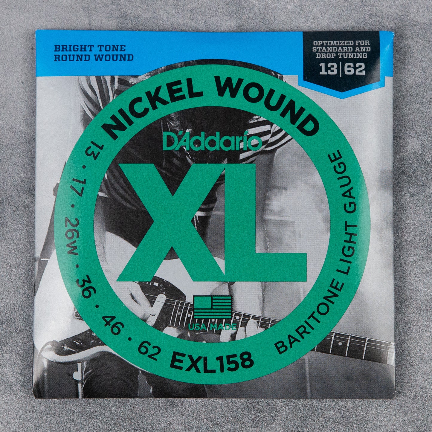 D'Addario EXL158 Baritone Electric Guitar Strings, Light, 13-62