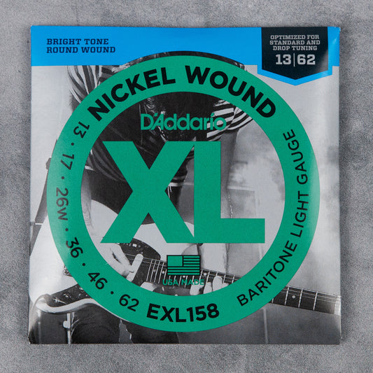 D'Addario EXL158 Baritone Electric Guitar Strings, Light, 13-62