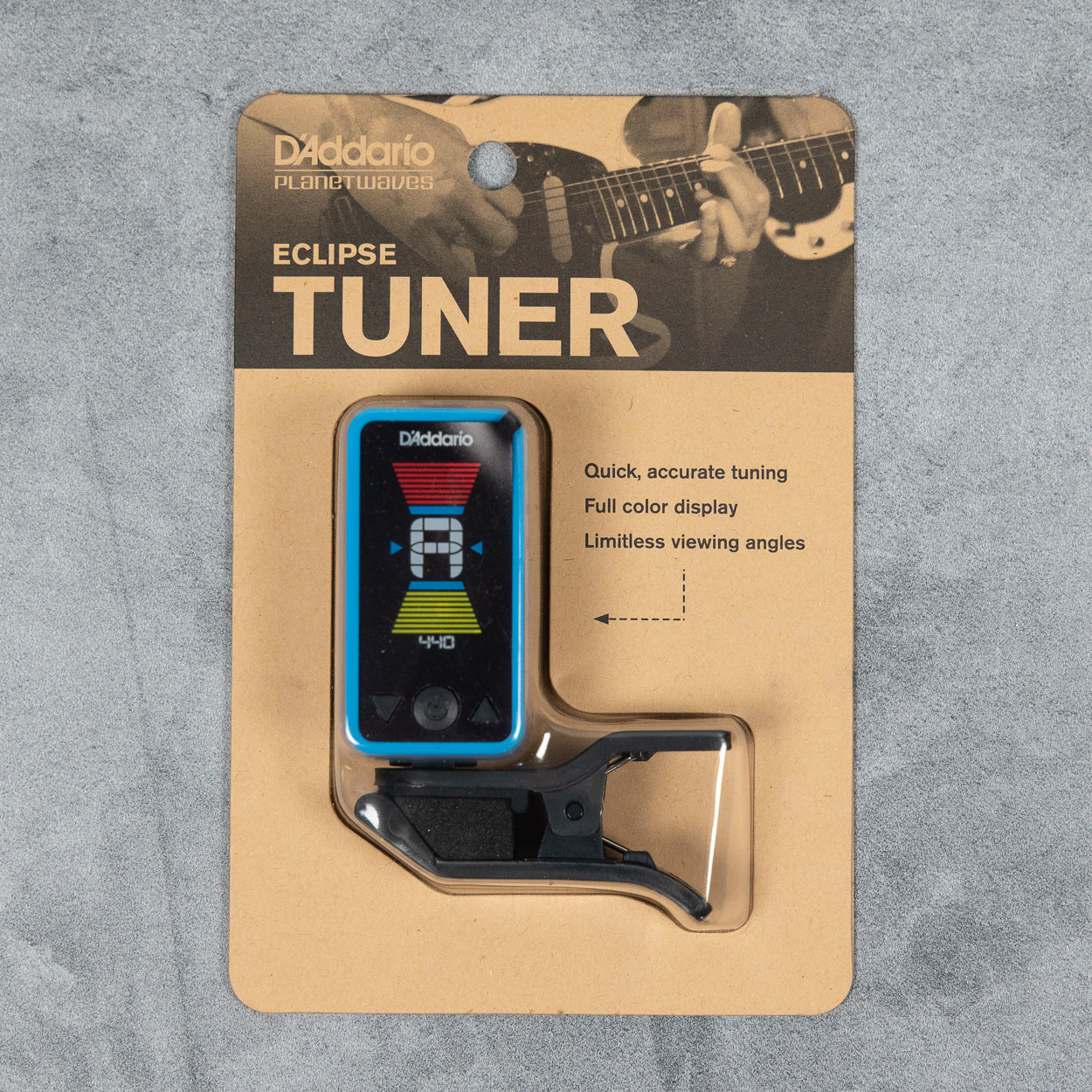 D'Addario Eclipse CT17 Headstock Tuner in Blue