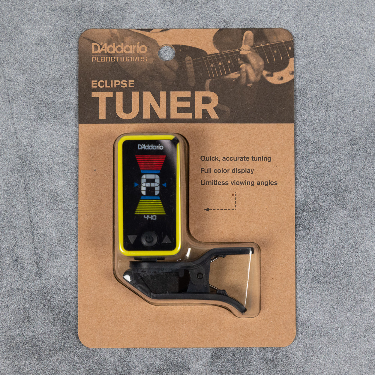 D'Addario Eclipse CT17 Headstock Tuner in Yellow