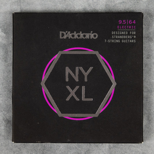 D'Addario NYXL09564SB Nickel Wound, 7 String, Custom Light, 9.5-64 (Strandberg Optimized)