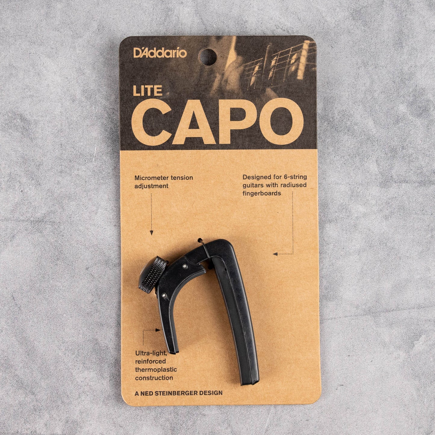 D'Addario PW-CP-07 NS Capo Lite, Black
