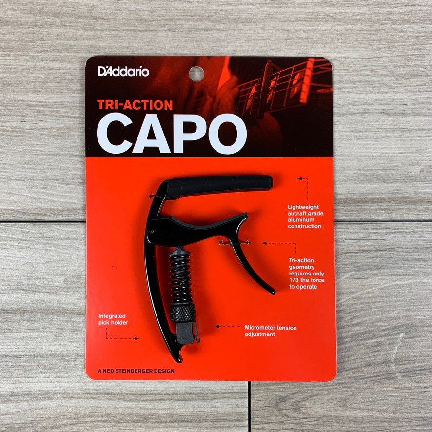 D'Addario PW-CP-09 Tri-Action Capo, Black