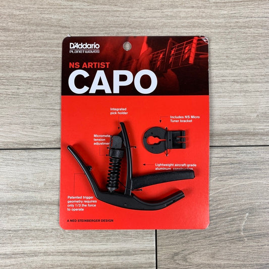 D'Addario PW-CP-10 NS Artist Capo, Black