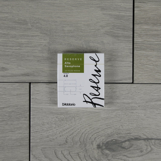 D'Addario Reserve Alto Saxophone Reeds, Strength 4 (Box of 10)