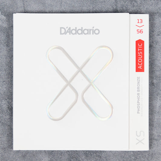 D'Addario XSAPB1356 XS Phosphor Bronze Acoustic Guitar Strings, 13-56 Gauge