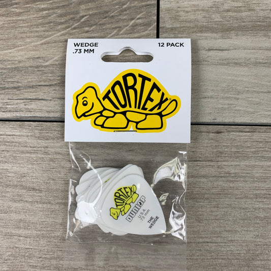Dunlop Tortex Wedge Picks, 12-Pack, .73mm