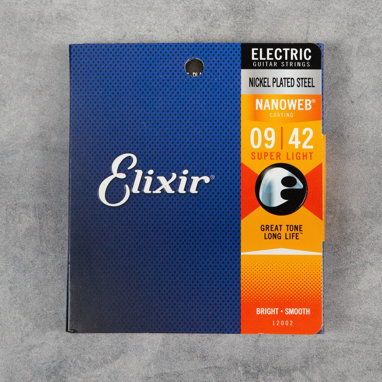 Elixir 12002 Nanoweb Coated Nickel Plated Electric Guitar Strings, Super Light, 9-42