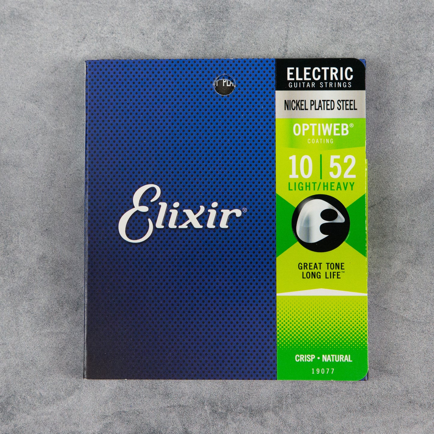 Elixir 19077 Optiweb Coated Nickel Plated Electric Guitar Strings Custom, Light/Heavy, 10-52