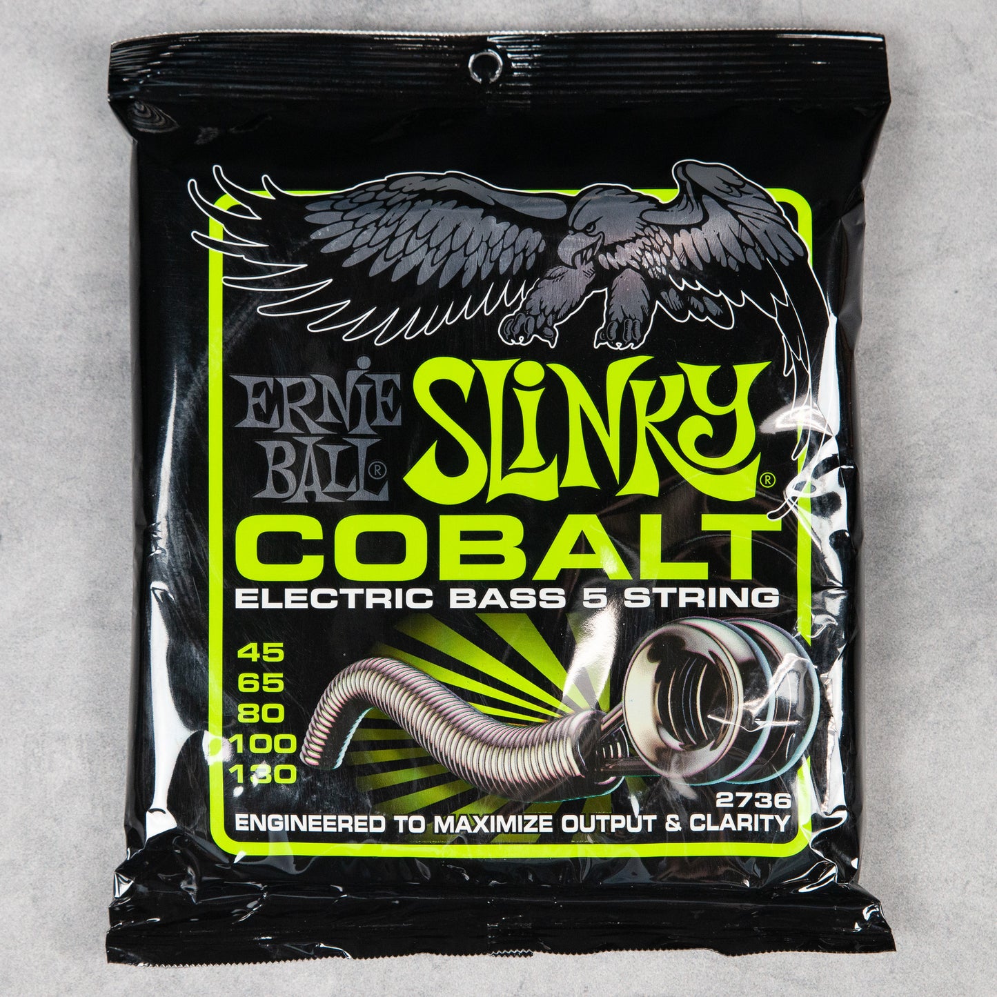 Ernie Ball Bass 5 Hybrid Slinky Cobalt Bass Strings, 45-130