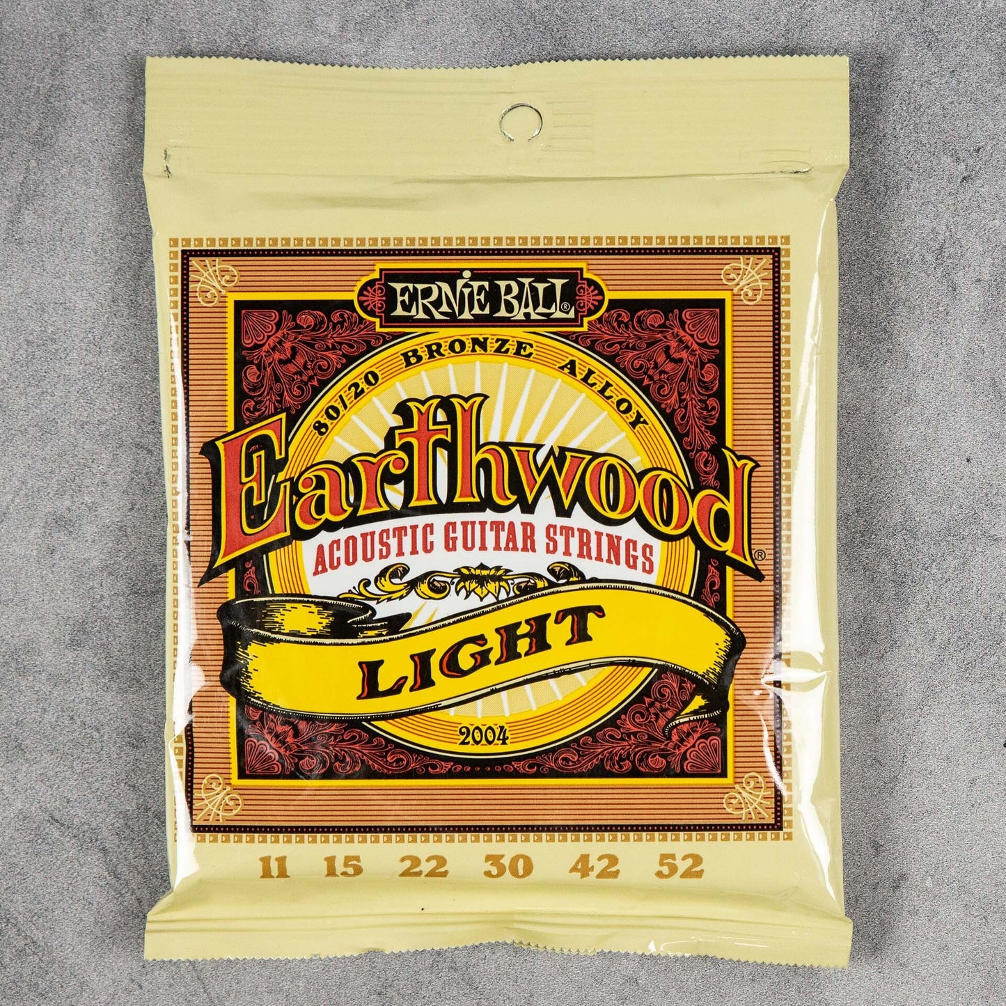 Ernie Ball Earthwood 80/20 Bronze Acoustic Guitar Strings, 11-52, Light
