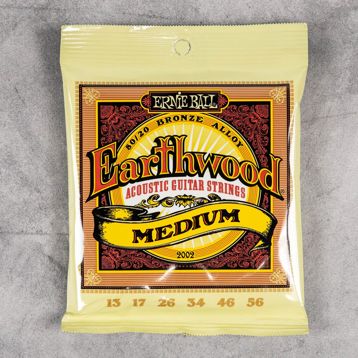 Ernie Ball Earthwood 80/20 Bronze Acoustic Guitar Strings, 13-56, Medium