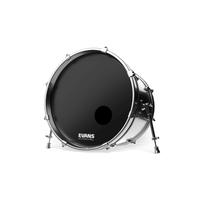 Evans EQ3 Black Bass Reso Drumhead with Port