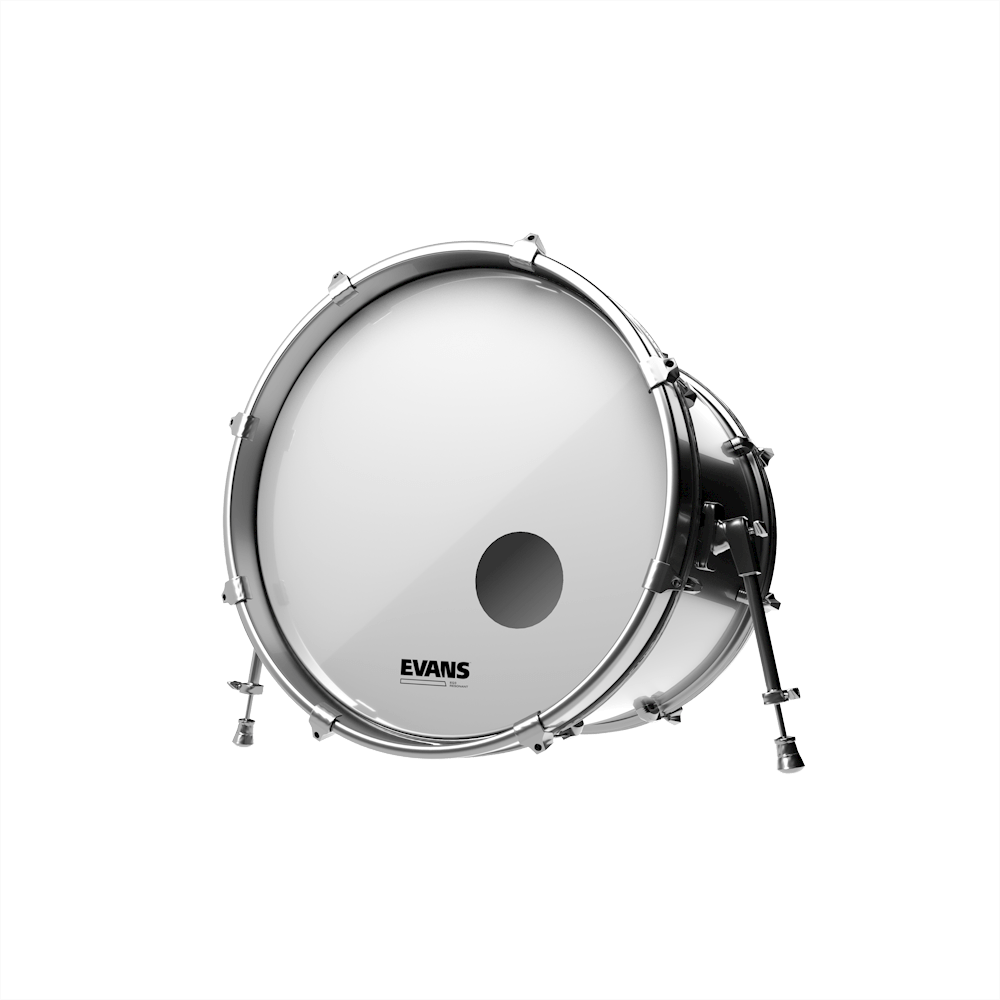 Evans EQ3 Smooth White Bass Reso Drumhead with Port