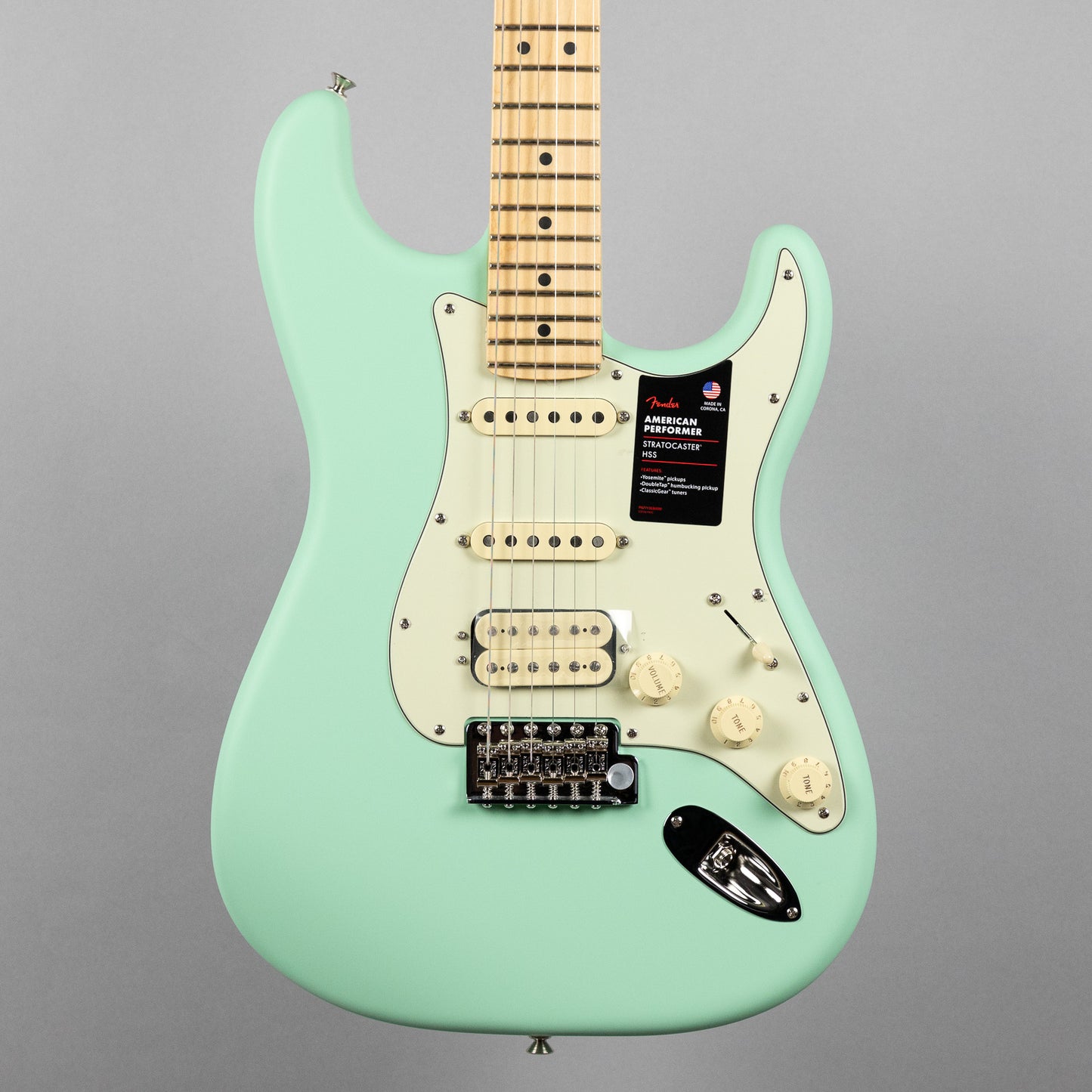 Fender American Performer Stratocaster HSS, Satin Surf Green
