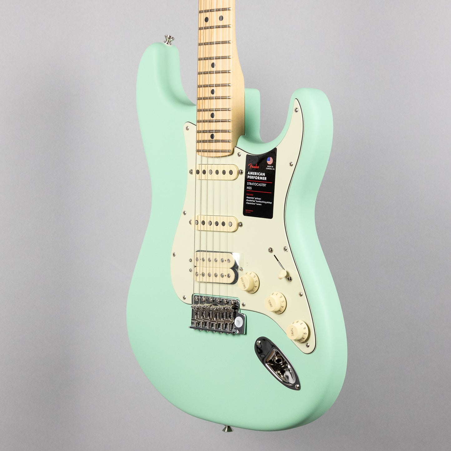 Fender American Performer Stratocaster HSS, Satin Surf Green