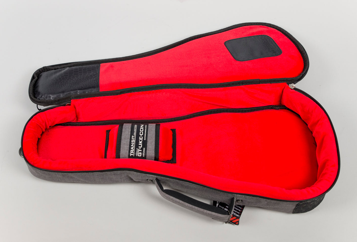 Gator Transit Gig Bag for Concert Ukulele in Gray