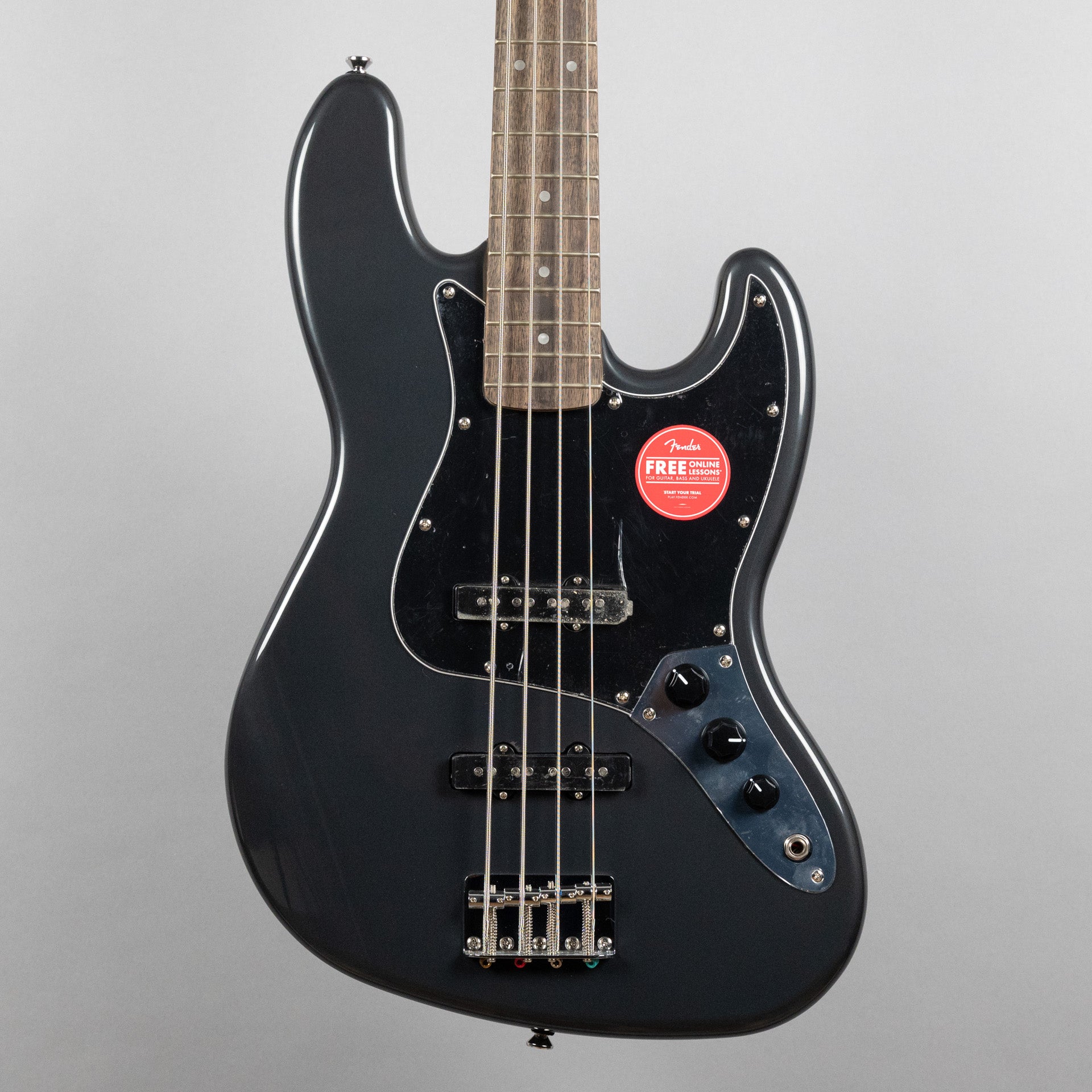 Squier Affinity Series Jazz Bass in Charcoal Frost Metallic