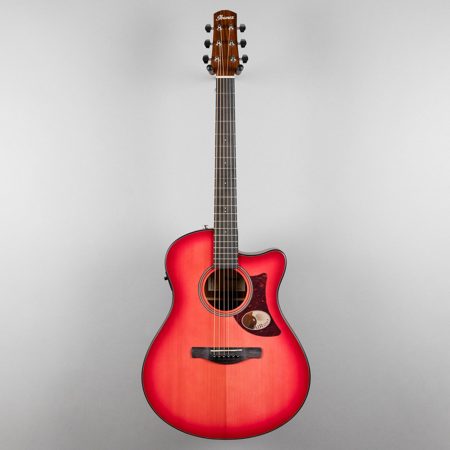 Ibanez AAM50CE-CRO Acoustic Guitar, Coral Red Burst Top
