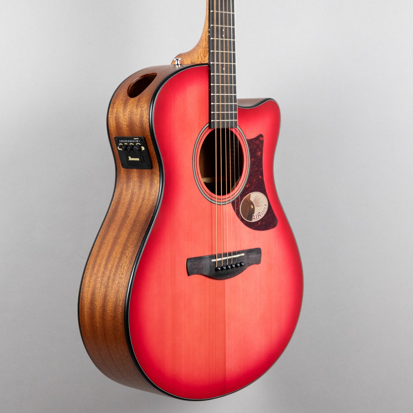 Ibanez AAM50CE-CRO Acoustic Guitar, Coral Red Burst Top