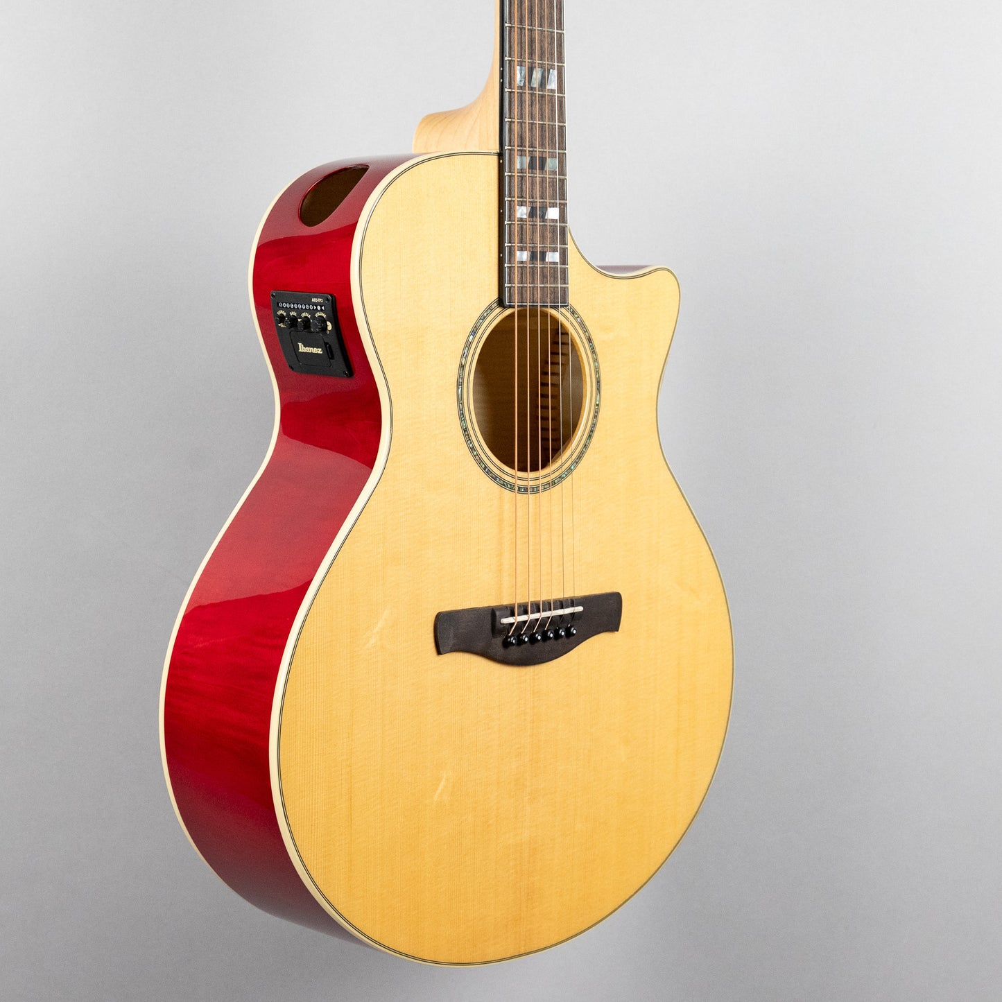 Ibanez AE170-NTR Acoustic Guitar, Natural Top, Transparent Red Back & Sides