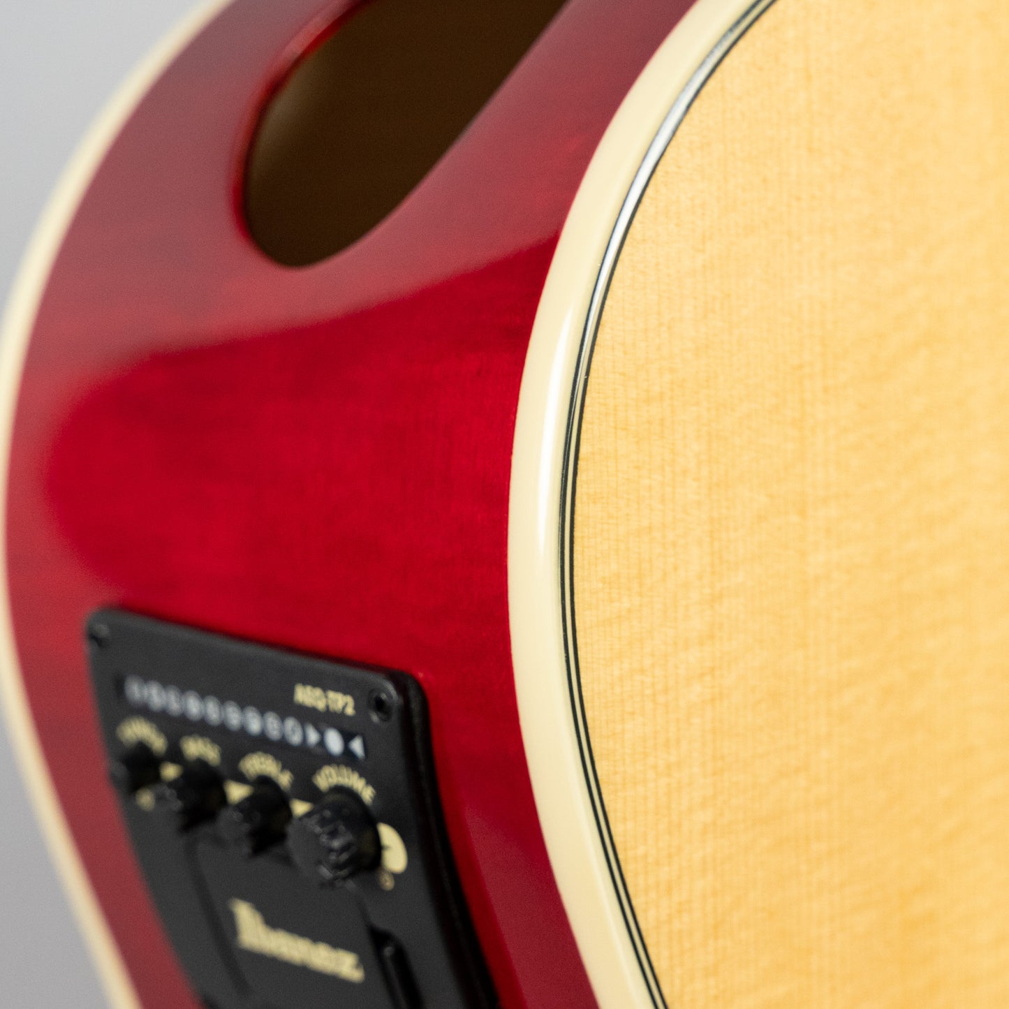 Ibanez AE170-NTR Acoustic Guitar, Natural Top, Transparent Red Back & Sides