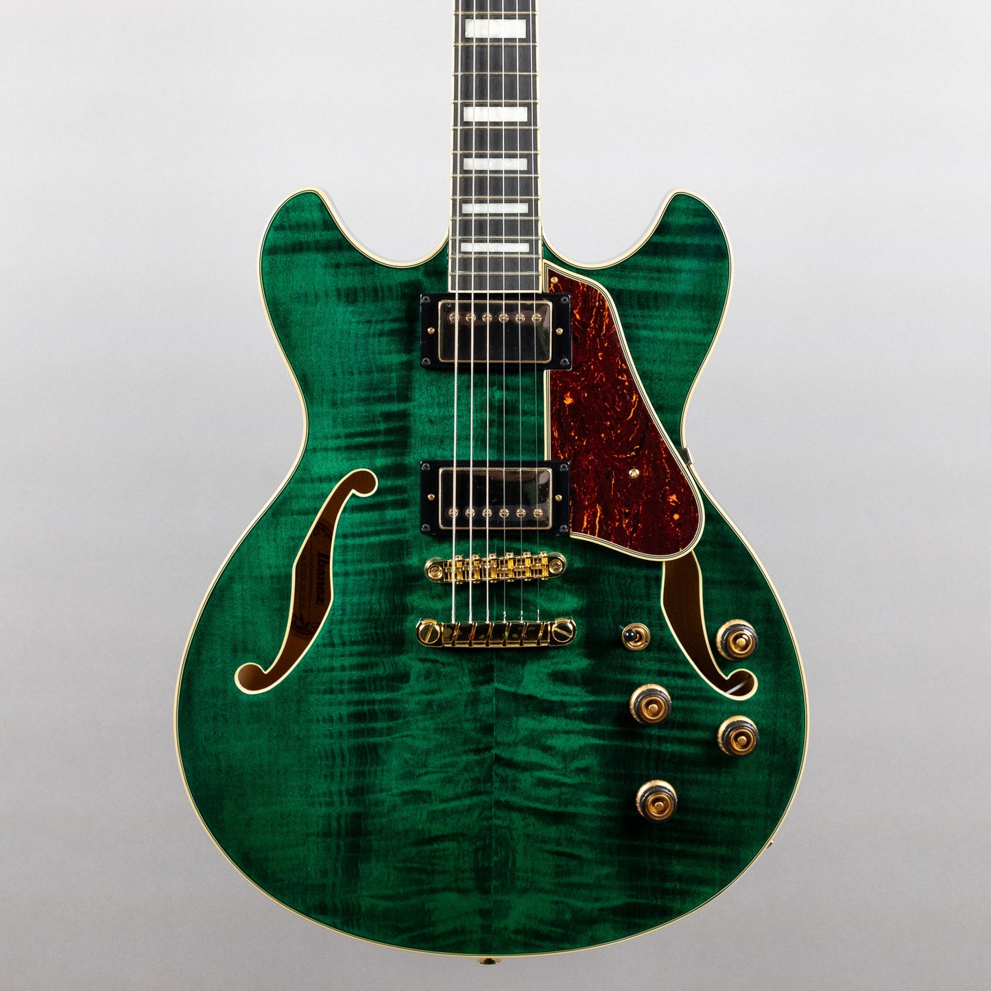 Ibanez AS93FM Artcore Expressionist Semi-Hollow Body, Transparent Moss Green