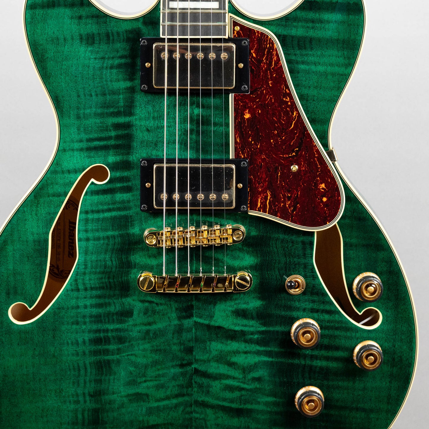 Ibanez AS93FM Artcore Expressionist Semi-Hollow Body, Transparent Moss Green