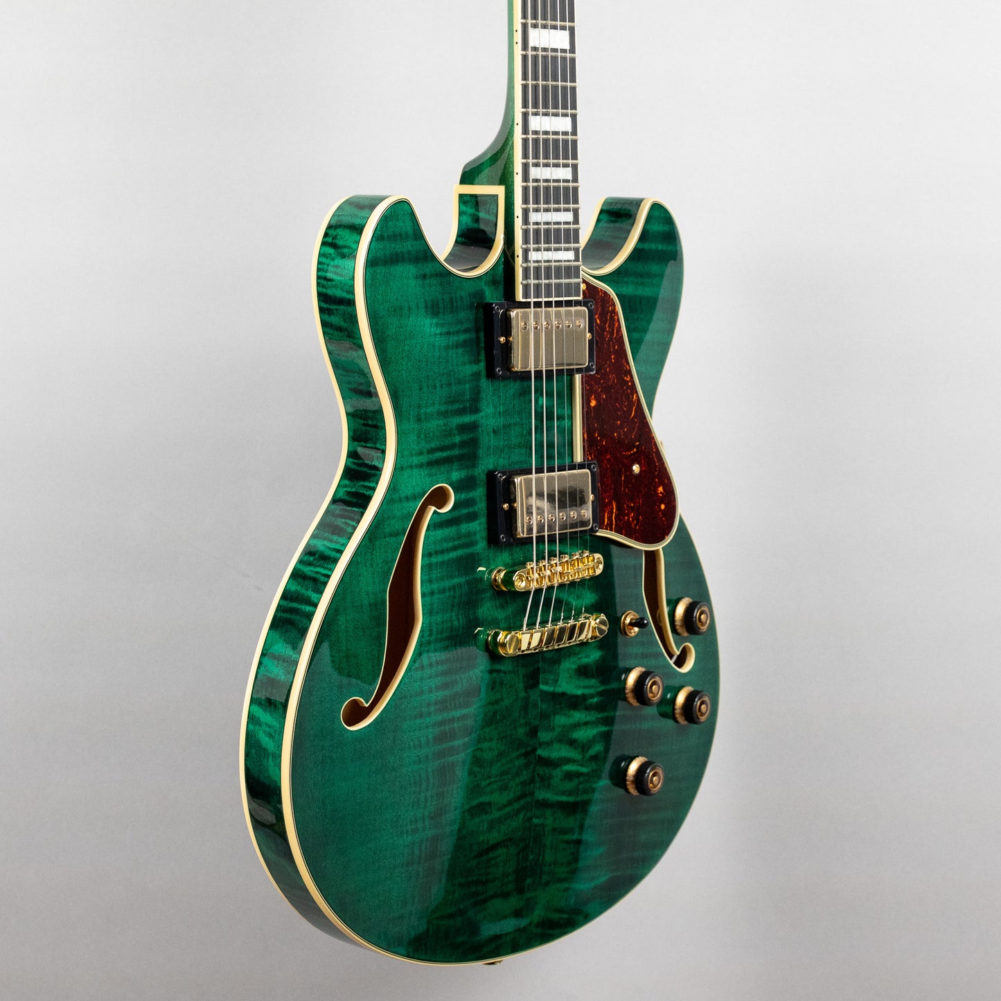 Ibanez AS93FM Artcore Expressionist Semi-Hollow Body, Transparent Moss Green