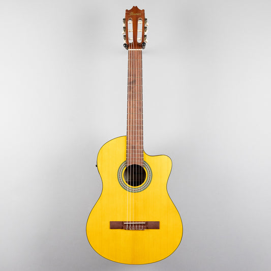 Ibanez GA3ECE Classical Nylon String Guitar, Open Pore Amber