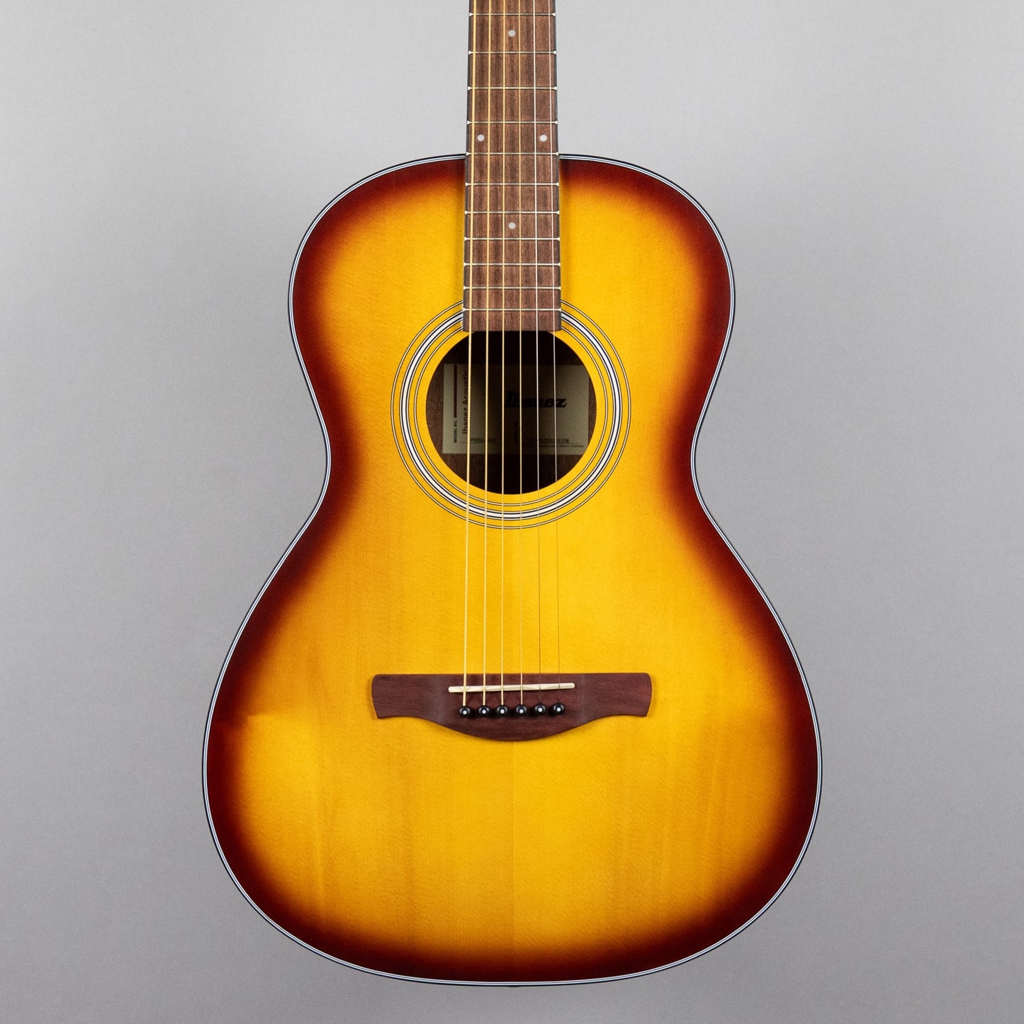 Ibanez PN50 Parlor Acoustic, Open Pore Brown Sunburst Top
