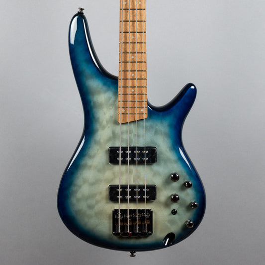 Ibanez SR400EQM-SCB SR Standard 4-String Bass, Stained Cosmic Blue Starburst