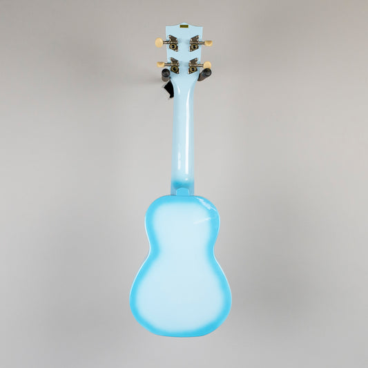 Kala Makala Soprano Dolphin Ukulele, Light Blue Burst