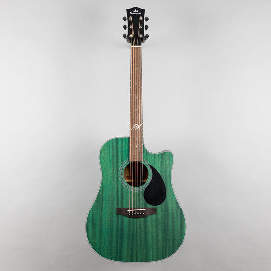 Kepma D3-130BL+ K3 Series Dreadnought Acoustic Guitar, Transparent Blue Matte Finish