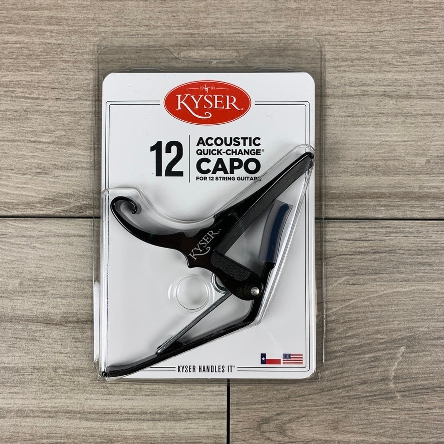 Kyser Acoustic Quick-Change Capo for 12-String Guitars, Black