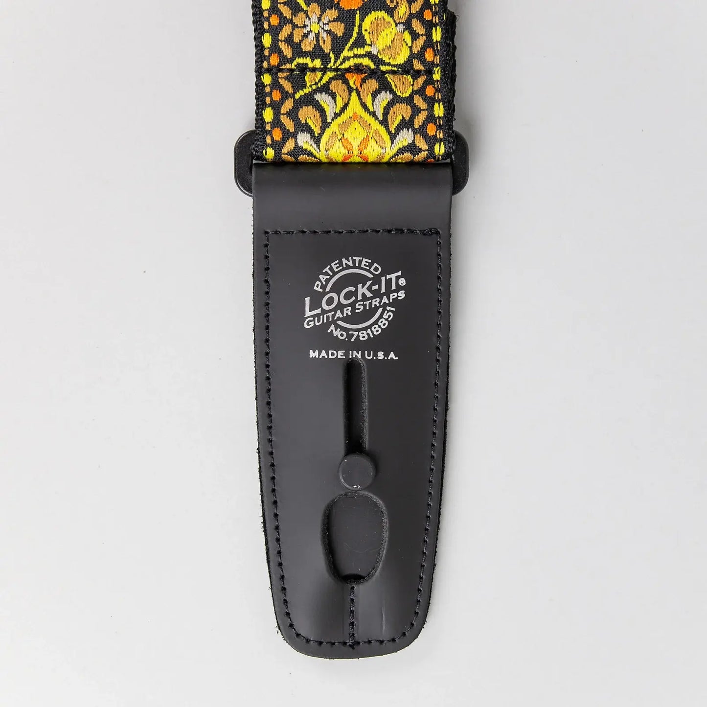 Lock-It Retro Vintage Series 2" Guitar Strap, Lemon Chill