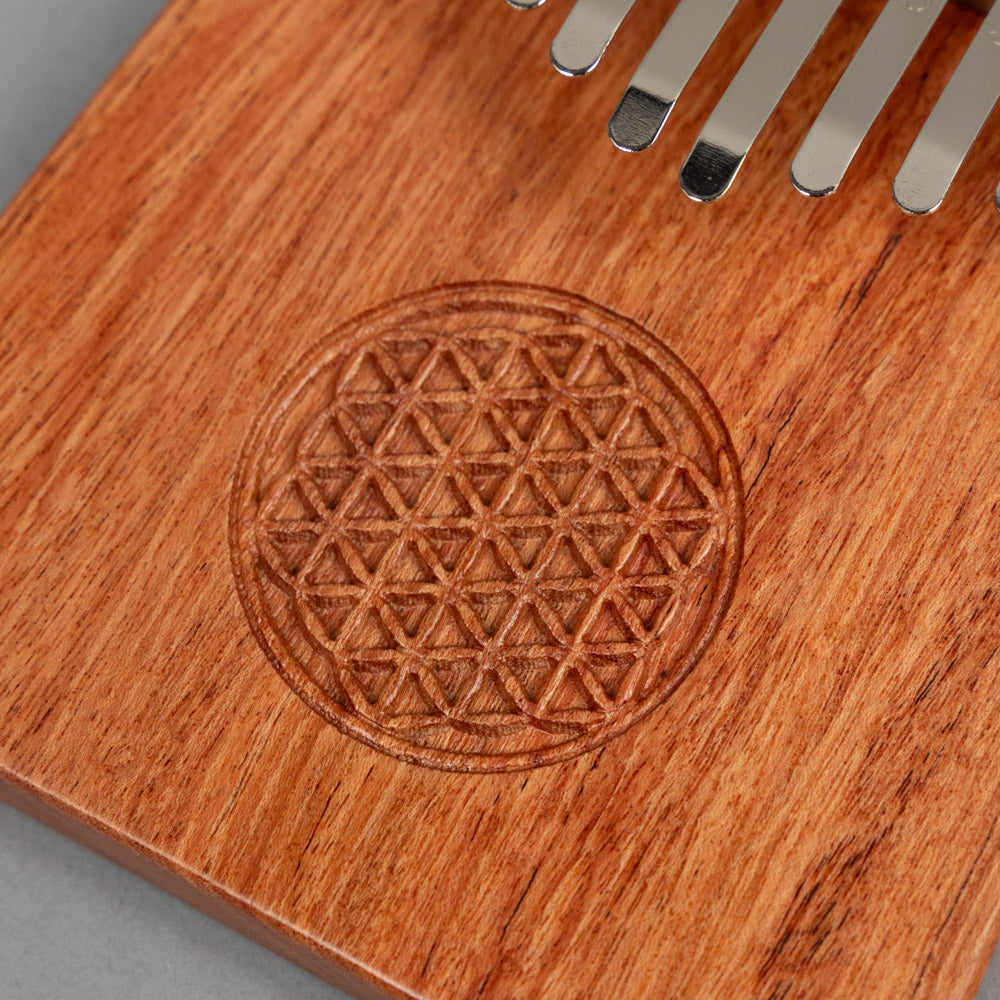 Meinl Sonic Energy KL1002FOL 10-Note Solid Kalimba, Flower of Life, Zambesi Redwood