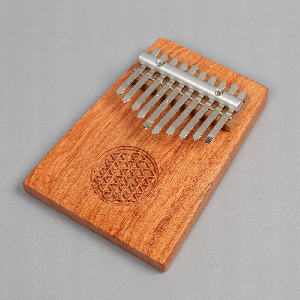 Meinl Sonic Energy KL1002FOL 10-Note Solid Kalimba, Flower of Life, Zambesi Redwood