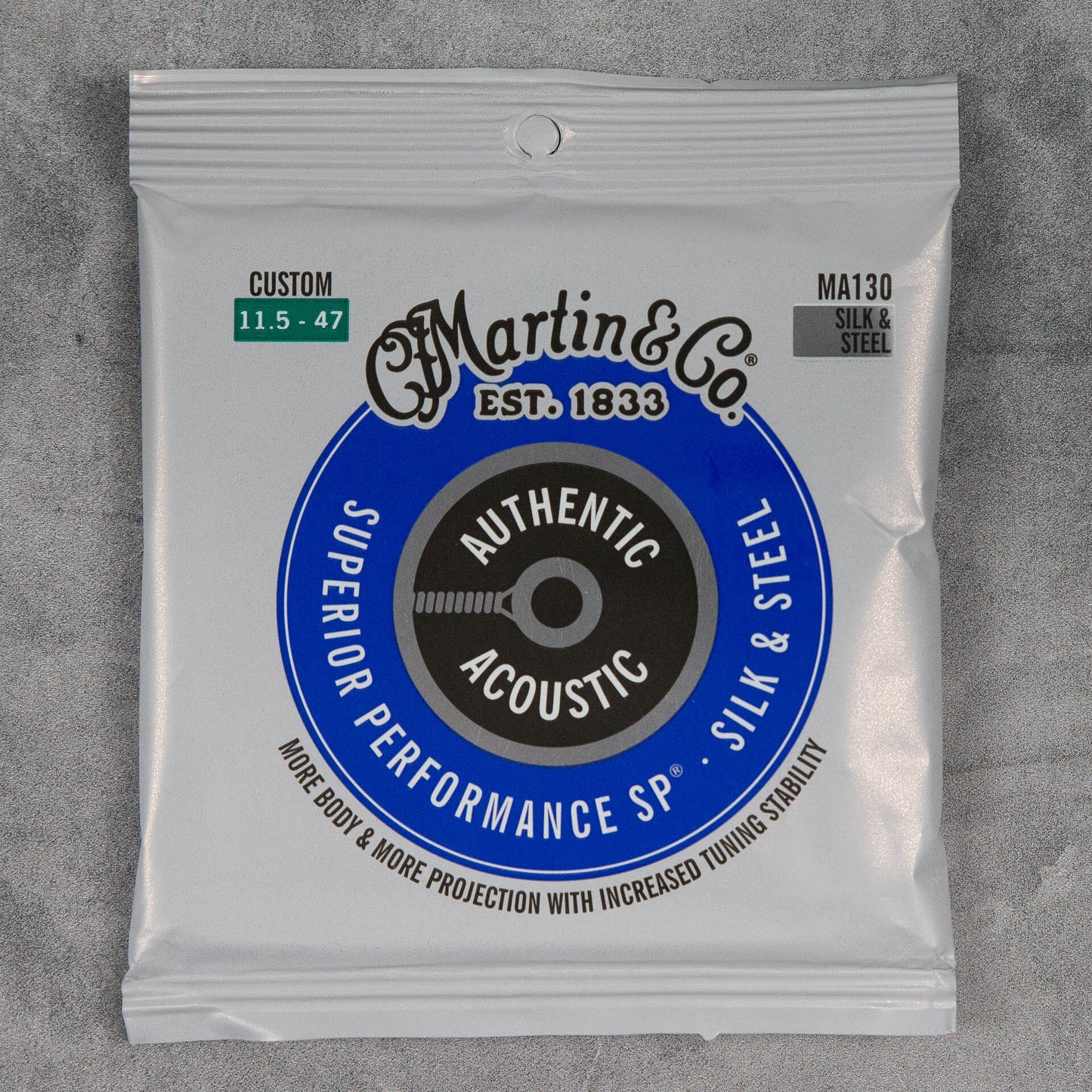 Martin MA130 Authentic Acoustic SP Silk & Steel, Custom Gauge .0115-.047