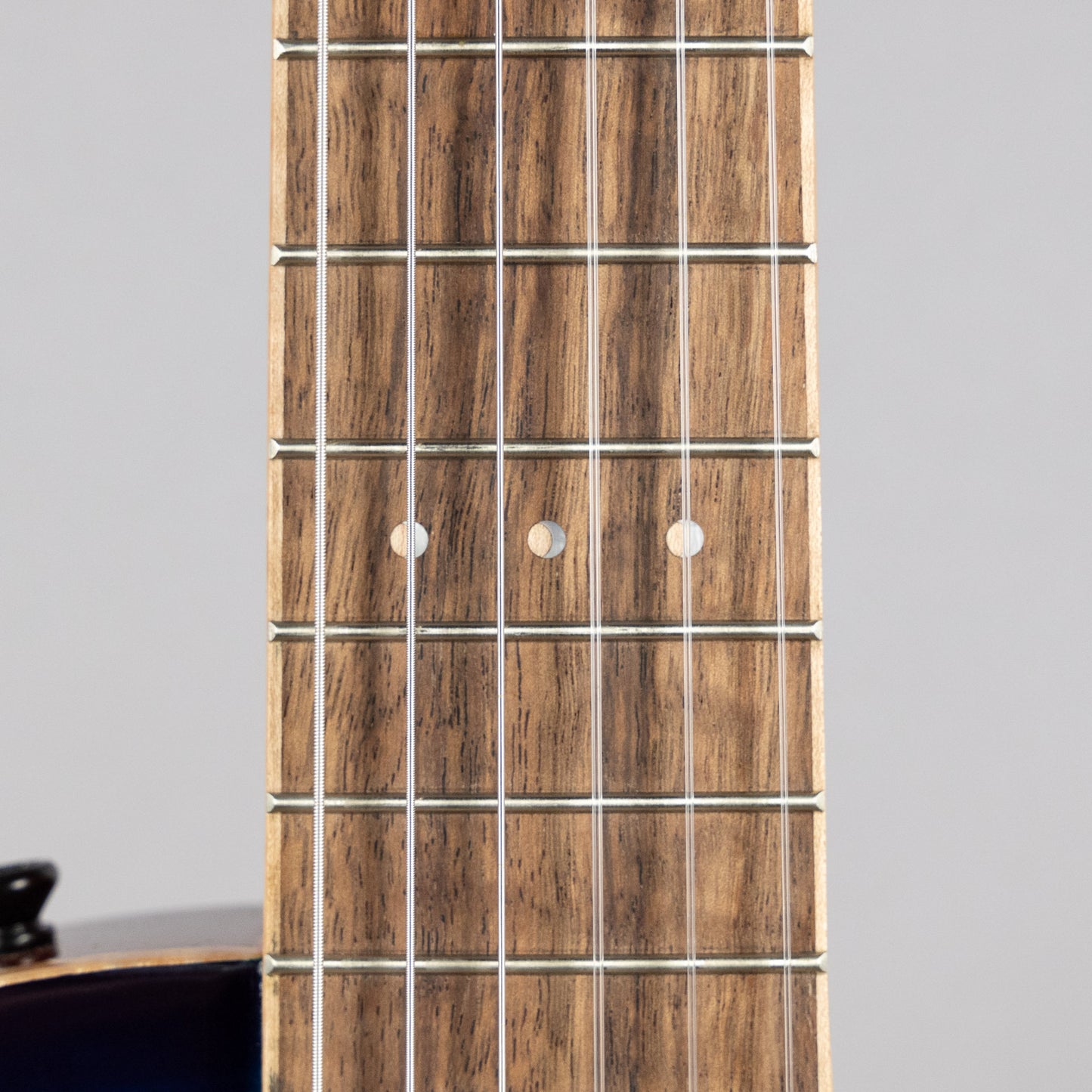 Ortega TourPlayer Deluxe Nylon String Guitar, Flamed Maple Blue Top