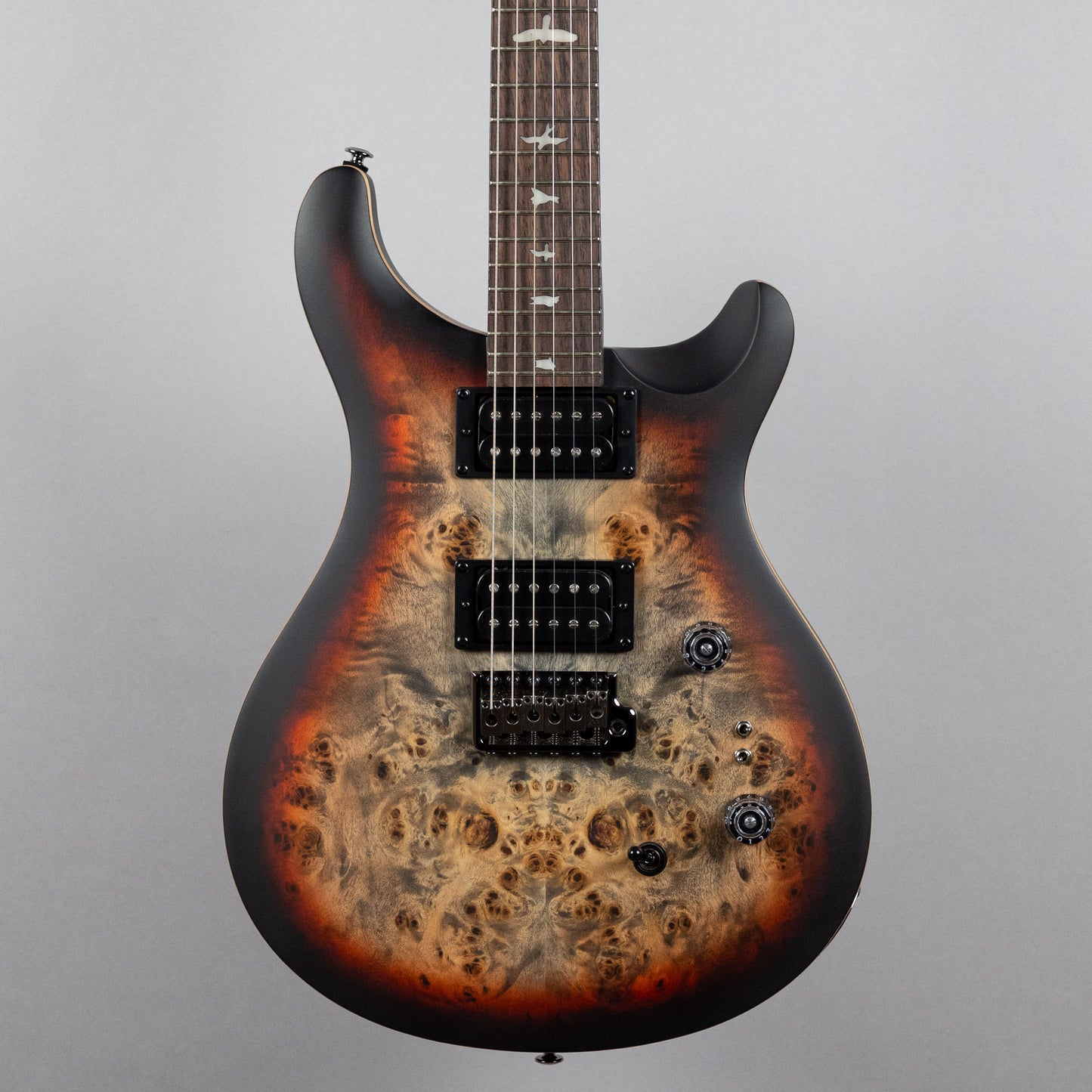 Paul Reed Smith SE Exotic Custom 24-08 Poplar Burl Limited Edition, Charcoal Cherry Midnight Burst