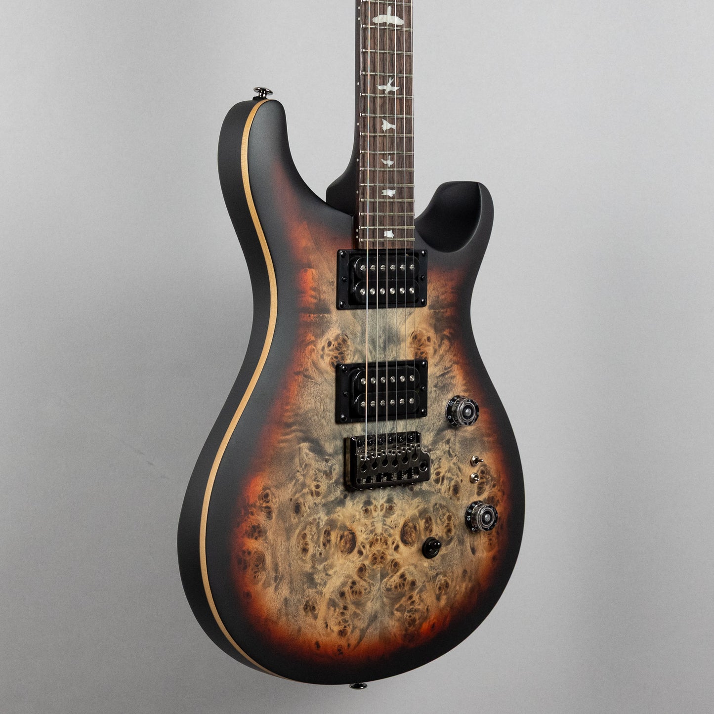 Paul Reed Smith SE Exotic Custom 24-08 Poplar Burl Limited Edition, Charcoal Cherry Midnight Burst